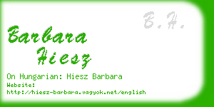 barbara hiesz business card